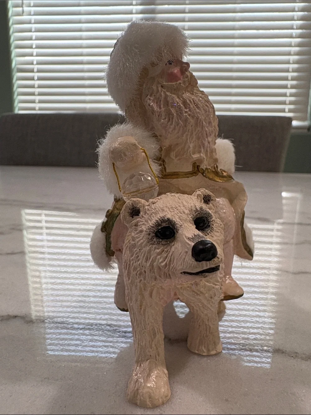 Kurt Adler Santa and Polar Bear Figurine